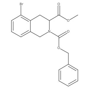 2-Benzyl 3-methyl 5-bromo-1,2,3,4-tetrahydroisoquinoline-2,3-dicarboxylate结构式