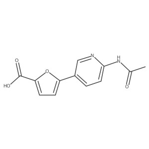 5-(6-Acetamidopyridin-3-yl)furan-2-carboxylic acid Structure