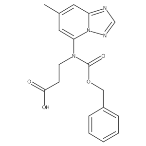 3-{[(Benzyloxy)carbonyl]({7-methyl-[1,2,4]triazolo[1,5-a]pyridin-5-yl})amino}propanoic acid结构式