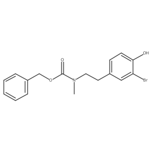 benzyl N-[2-(3-bromo-4-hydroxy-phenyl)ethyl]-N-methyl-carbamate结构式