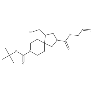 8-Tert-butyl 2-prop-2-en-1-yl 4-(hydroxymethyl)-2,8-diazaspiro[4.5]decane-2,8-dicarboxylate Structure