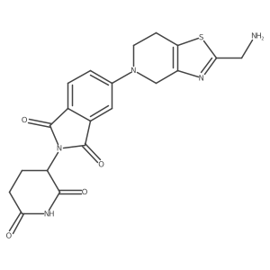 5-[2-(aminomethyl)-4H,5H,6H,7H-[1,3]thiazolo[4,5-c]pyridin-5-yl]-2-(2,6-dioxopiperidin-3-yl)-2,3-dihydro-1H-isoindole-1,3-dione结构式