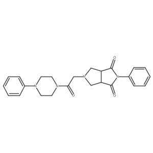 5-[2-Oxo-2-(4-phenylpiperazin-1-yl)ethyl]-2-phenyl-octahydropyrrolo[3,4-c]pyrrole-1,3-dione Structure