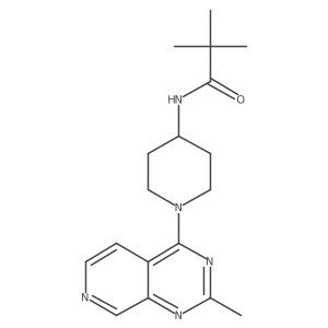2,2-dimethyl-N-(1-{2-methylpyrido[3,4-d]pyrimidin-4-yl}piperidin-4-yl)propanamide结构式