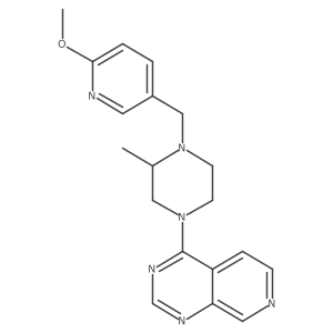 1-[(6-Methoxypyridin-3-yl)methyl]-2-methyl-4-{pyrido[3,4-d]pyrimidin-4-yl}piperazine结构式