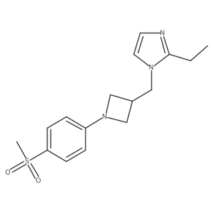2-ethyl-1-{[1-(4-methanesulfonylphenyl)azetidin-3-yl]methyl}-1H-imidazole结构式