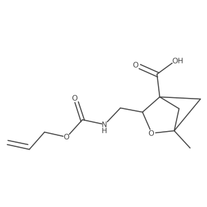 1-Methyl-3-({[(prop-2-en-1-yloxy)carbonyl]amino}methyl)-2-oxabicyclo[2.1.1]hexane-4-carboxylic acid Structure