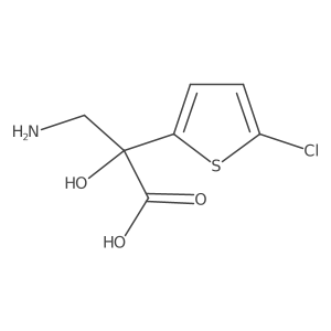 3-Amino-2-(5-chlorothiophen-2-yl)-2-hydroxypropanoic acid结构式