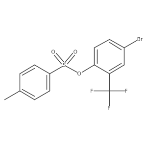 4-Bromo-2-(trifluoromethyl)phenyl 4-methylbenzene-1-sulfonate结构式