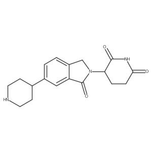 3-(1-Oxo-6-(piperidin-4-yl)isoindolin-2-yl)piperidine-2,6-dione Structure