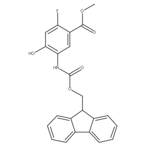 methyl 5-({[(9H-fluoren-9-yl)methoxy]carbonyl}amino)-2-fluoro-4-hydroxybenzoate结构式