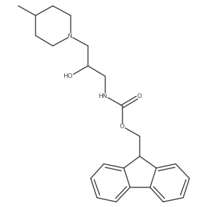 (9H-fluoren-9-yl)methyl N-[2-hydroxy-3-(4-methylpiperidin-1-yl)propyl]carbamate结构式