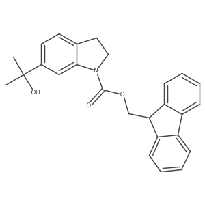 (9H-fluoren-9-yl)methyl 6-(2-hydroxypropan-2-yl)-2,3-dihydro-1H-indole-1-carboxylate结构式