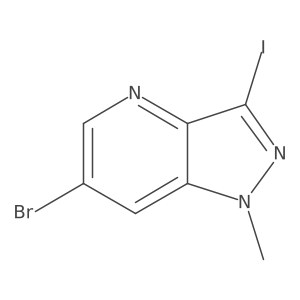 6-Bromo-3-iodo-1-methyl-1H-pyrazolo[4,3-b]pyridine结构式