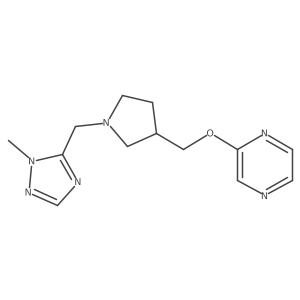 2-({1-[(1-methyl-1H-1,2,4-triazol-5-yl)methyl]pyrrolidin-3-yl}methoxy)pyrazine结构式