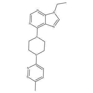 9-ethyl-6-[4-(6-methylpyridazin-3-yl)piperazin-1-yl]-9H-purine Structure