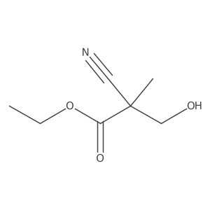 Cyano(hydroxymethyl)methylacetic acid ethyl ester结构式