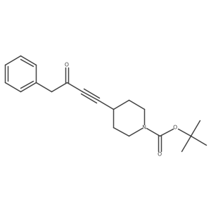 Tert-butyl 4-(3-oxo-4-phenylbut-1-ynyl)piperidine-1-carboxylate结构式