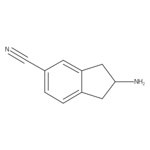 1H-Indene-5-carbonitrile, 2-amino-2,3-dihydro- Structure
