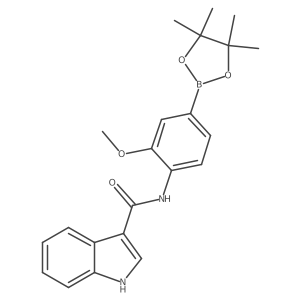 N3-[2-methoxy-4-(4,4,5,5-tetramethyl-1,3,2-dioxaborolan-2-yl)phenyl]-1H-3-indolecarboxamide Structure