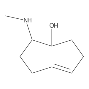 (4z)-8-(Methylamino)cyclooct-4-en-1-ol结构式