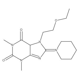7-(2-ethoxyethyl)-1,3-dimethyl-8-piperidin-1-ium-1-ylidene-5H-purine-2,6-dione Structure