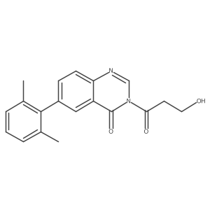 6-(2,6-Dimethylphenyl)-3-(3-hydroxy-propionyl)-3H-quinazolin-4-one Structure