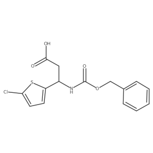 3-{[(Benzyloxy)carbonyl]amino}-3-(5-chlorothiophen-2-yl)propanoic acid结构式