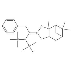(1R)-2-phenyl-1-[(1S,2S,6R,8S)-2,9,9-trimethyl-3,5-dioxa-4-boratricyclo[6.1.1.0(2)]decan-4-yl]-N,N-bis(trimethylsilyl)ethanamine Structure