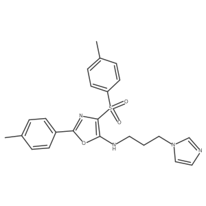 N-(3-(1H-imidazol-1-yl)propyl)-2-(p-tolyl)-4-tosyloxazol-5-amine结构式