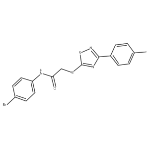 N-(4-bromophenyl)-2-((3-(p-tolyl)-1,2,4-thiadiazol-5-yl)thio)acetamide Structure