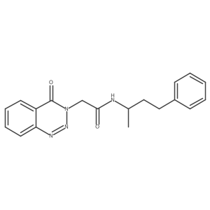 2-(4-oxo-1,2,3-benzotriazin-3(4H)-yl)-N-(4-phenylbutan-2-yl)acetamide结构式