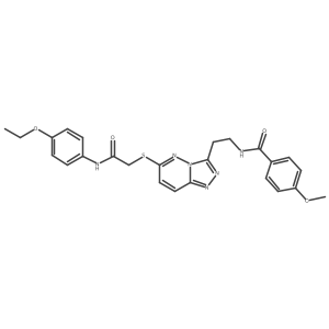 N-(2-(6-((2-((4-ethoxyphenyl)amino)-2-oxoethyl)thio)-[1,2,4]triazolo[4,3-b]pyridazin-3-yl)ethyl)-4-methoxybenzamide结构式