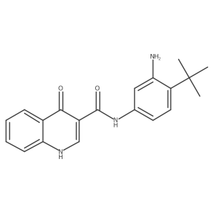 N-(3-amino-4-tert-butyl-phenyl)-4-oxo-1H-quinoline-3-carboxamide结构式