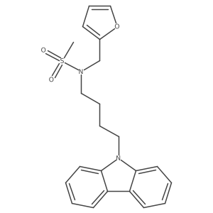 (4-Carbazol-9-ylbutyl)(2-furylmethyl)(methylsulfonyl)amine Structure
