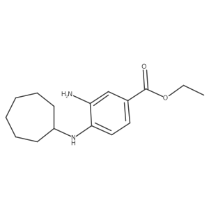 Ethyl 3-amino-4-(cycloheptylamino)benzoate Structure