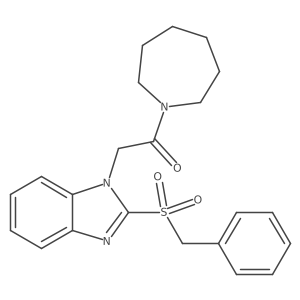 1-(azepan-1-yl)-2-(2-(benzylsulfonyl)-1H-benzo[d]imidazol-1-yl)ethanone Structure