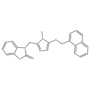 3-((4-methyl-5-((naphthalen-1-ylmethyl)thio)-4H-1,2,4-triazol-3-yl)methyl)benzo[d]thiazol-2(3H)-one Structure