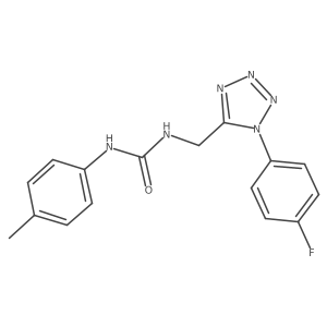 1-((1-(4-fluorophenyl)-1H-tetrazol-5-yl)methyl)-3-(p-tolyl)urea Structure