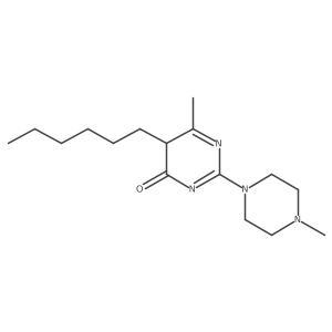 5-hexyl-6-methyl-2-(4-methylpiperazin-1-yl)-5H-pyrimidin-4-one Structure