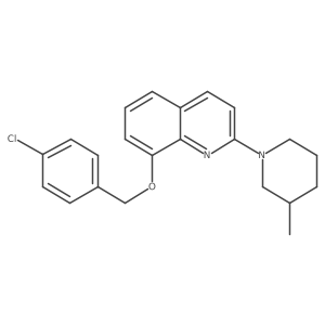 8-((4-Chlorobenzyl)oxy)-2-(3-methylpiperidin-1-yl)quinoline结构式