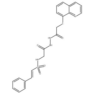 N-{2-oxo-2-[2-(quinolin-8-ylsulfanyl)acetohydrazido]ethyl}-2-phenylethene-1-sulfonamide Structure