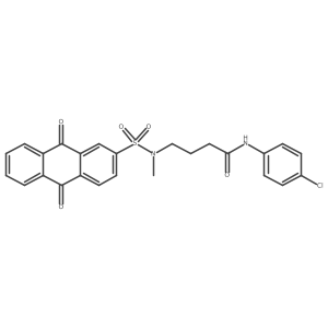 N-(4-chlorophenyl)-4-(N-methyl-9,10-dioxo-9,10-dihydroanthracene-2-sulfonamido)butanamide Structure