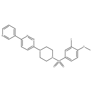 3-[4-(3-Fluoro-4-methoxybenzenesulfonyl)piperazin-1-yl]-6-(pyridin-3-yl)pyridazine Structure