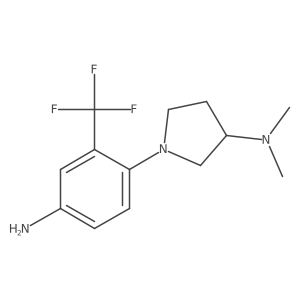 1-[4-amino-2-(trifluoromethyl)phenyl]-N,N-dimethylpyrrolidin-3-amine结构式