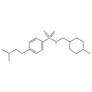 4-isobutoxy-N-((1-methylpiperidin-4-yl)methyl)benzenesulfonamide Structure