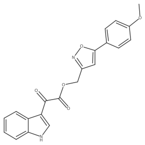 (5-(4-methoxyphenyl)isoxazol-3-yl)methyl 2-(1H-indol-3-yl)-2-oxoacetate Structure