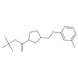 tert-Butyl 3-(((4-methylpyridin-2-yl)oxy)methyl)pyrrolidine-1-carboxylate Structure