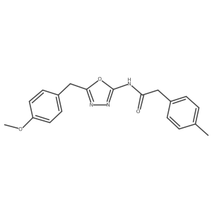 N-(5-(4-methoxybenzyl)-1,3,4-oxadiazol-2-yl)-2-(p-tolyl)acetamide Structure