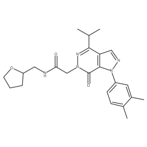 2-[1-(3,4-dimethylphenyl)-7-oxo-4-(propan-2-yl)-1H,6H,7H-pyrazolo[3,4-d]pyridazin-6-yl]-N-[(oxolan-2-yl)methyl]acetamide Structure